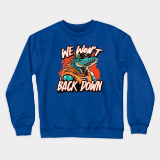 Retro We Won't Back Down // Blue and Orange Gator Gameday Crewneck Sweatshirt